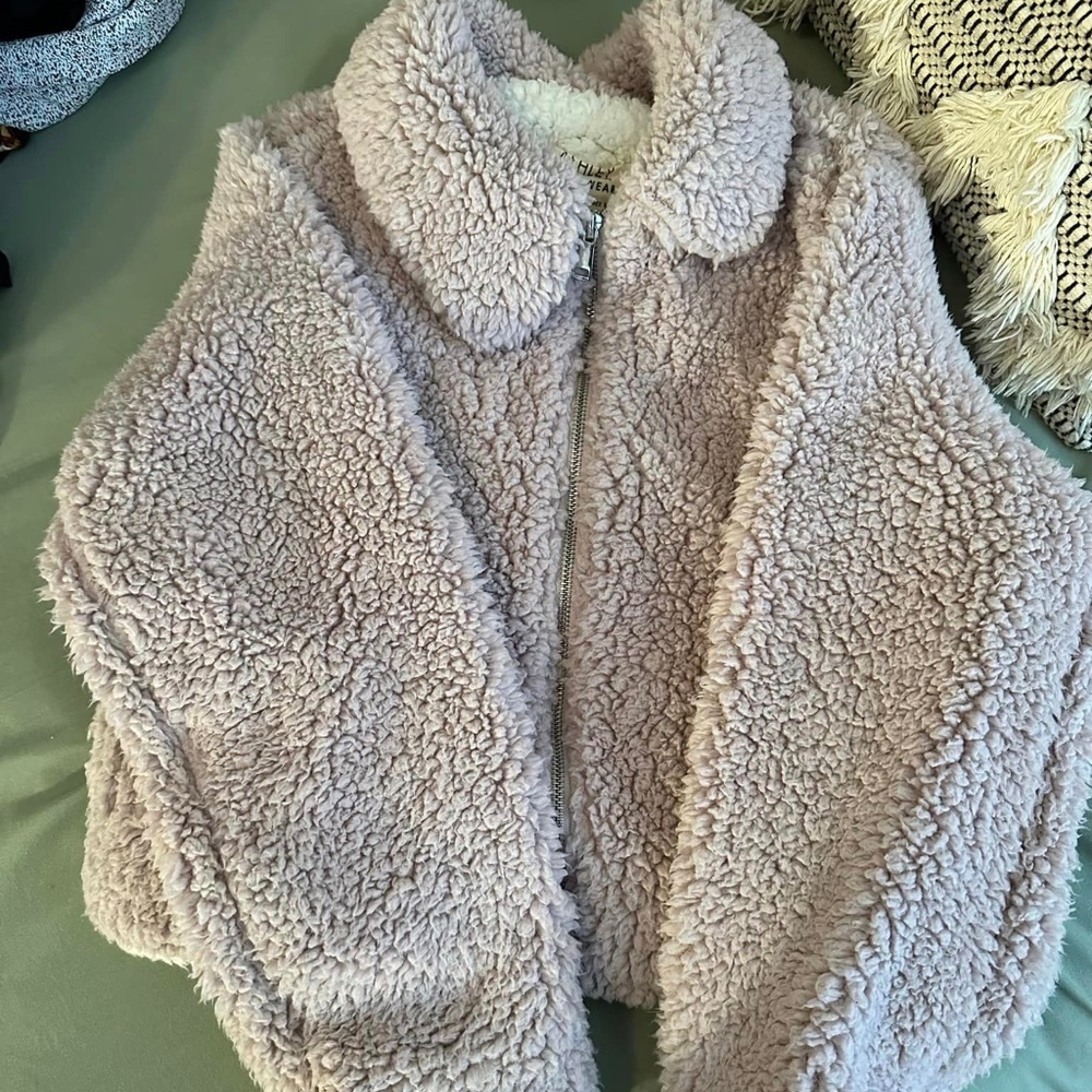Fuzzy Lilac Jacket, M